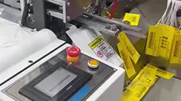 Máquina automática para aplicar ilhós e cordão de etiquetas AS-570