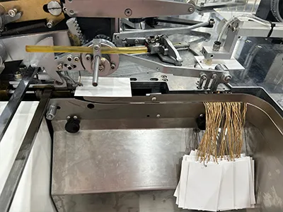 Seção de encordoamento, amarração e coleta